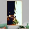 Tranh vẽ trang trí quán cafe in laminate - 112CF