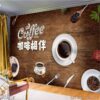 Tranh vẽ trang trí quán cà phê in tráng gương - 1351CF