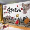 Tranh vẽ coffee shop khổ lớn - 1557CF