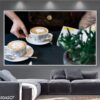 Tranh ảnh quán cà phê in tráng gương - 342CF