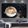 Tranh vẽ treo quán cà phê dán kính - 836CF