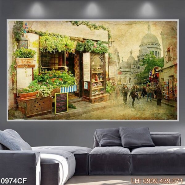 Ảnh treo quán cà phê nghệ thuật - 974CF