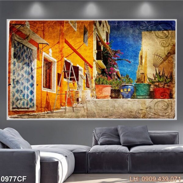 Bức tranh trang trí quán cafe phổ biến - 977CF