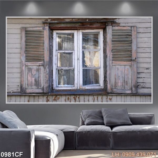 Tranh vẽ quán cà phê ấn tượng - 981CF