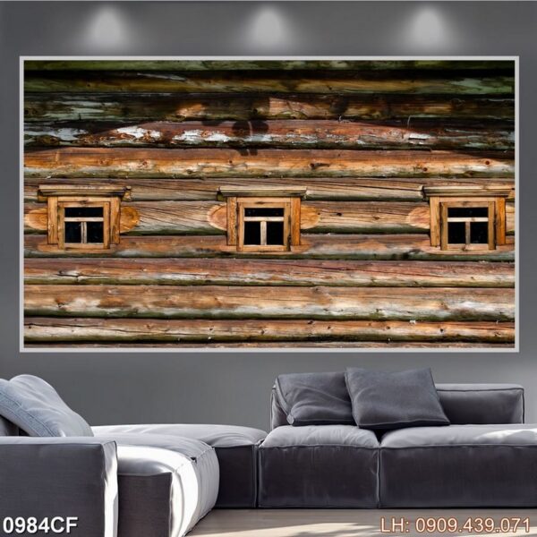 Bức tranh treo quán cà phê dán kính - 984CF