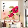 Tranh vẽ hoa dán kính - 1025HQ