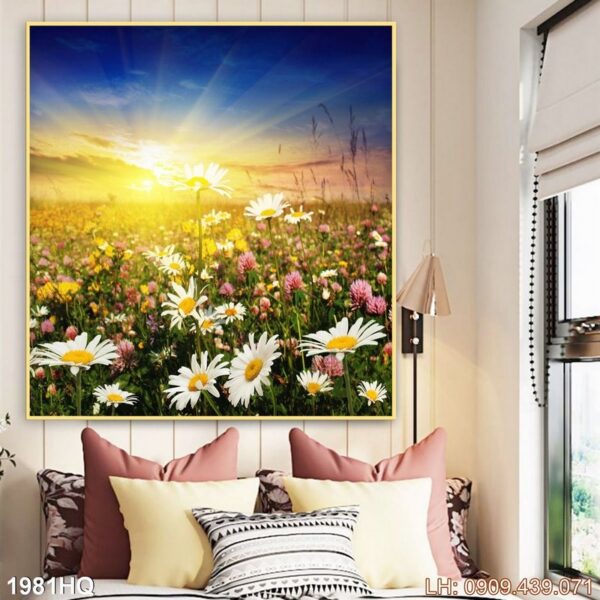 Bức tranh hoa lá khổ lớn - 1981HQ