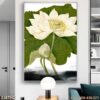 Tranh vẽ hoa lá dán kính - 2387HQ