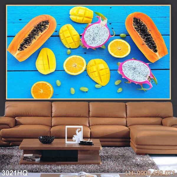 Mẫu tranh hoa lá phong cảnh - 3021HQ