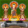 Tranh vẽ thờ Phật dán kiếng - 1468PG