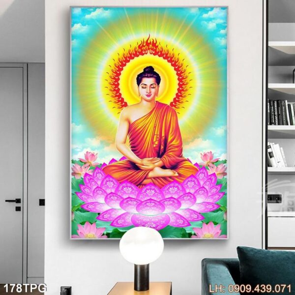 Mẫu tranh Phật in canvas - 178PG
