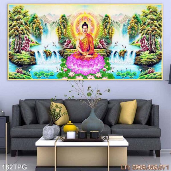 Bức tranh Phật in tráng gương - 182PG