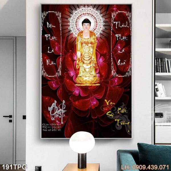 Tranh ảnh thờ Phật dán kiếng - 191PG
