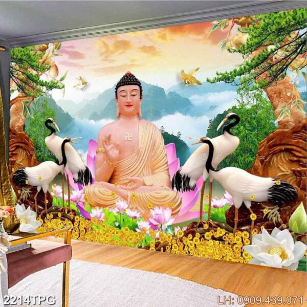 Ảnh thờ Phật khổ lớn - 2214PG