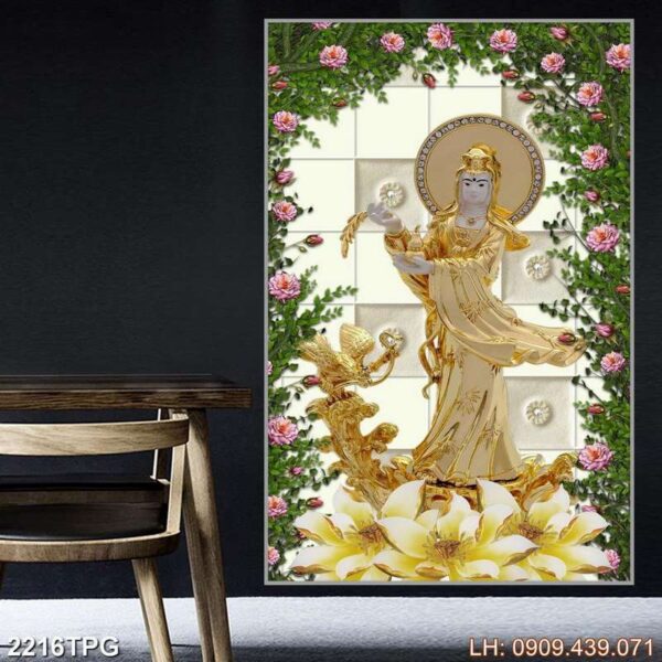 Tranh tôn giáo Phật dán tường - 2216PG