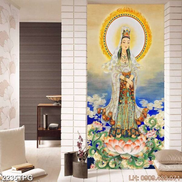 Bức tranh đức Phật dán kính - 2235PG