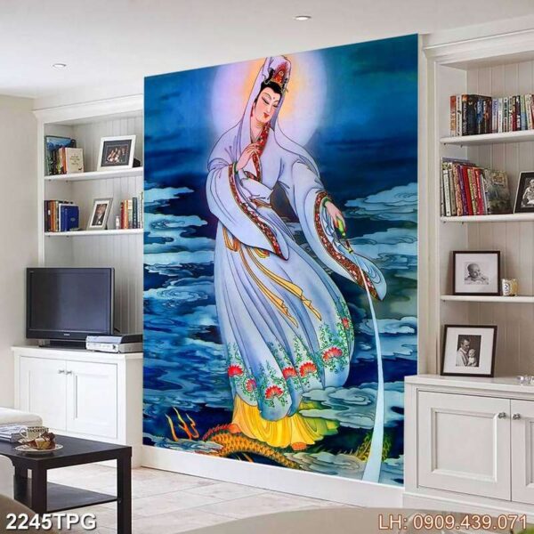 Tranh vẽ Phật in laminate - 2245PG