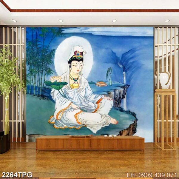 Tranh thờ Phật in canvas - 2264PG