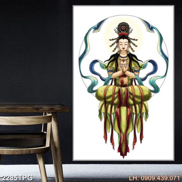 Tranh vẽ thờ Phật đẹp - 2285PG