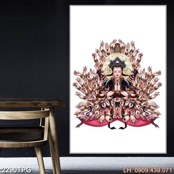 Tranh thờ Phật có khung - 2290PG