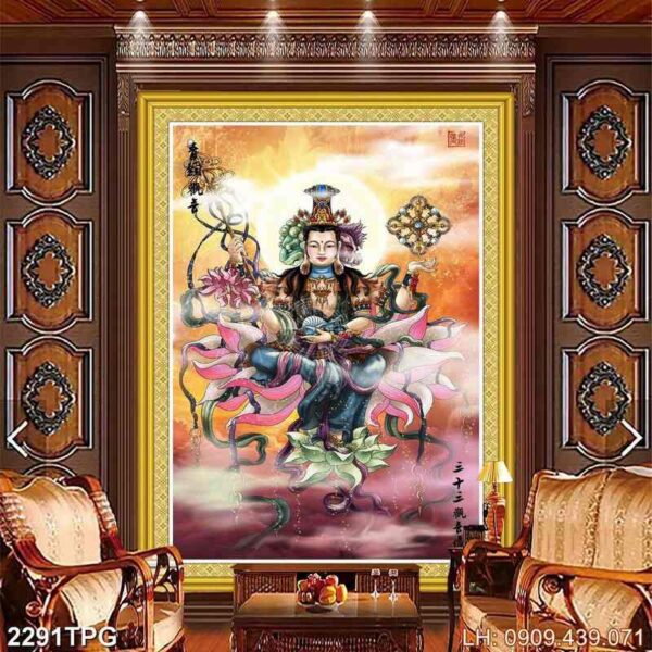 Ảnh thờ Phật in canvas - 2291PG