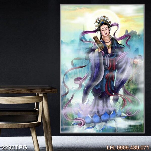 Tranh thờ Phật in tráng gương - 2293PG