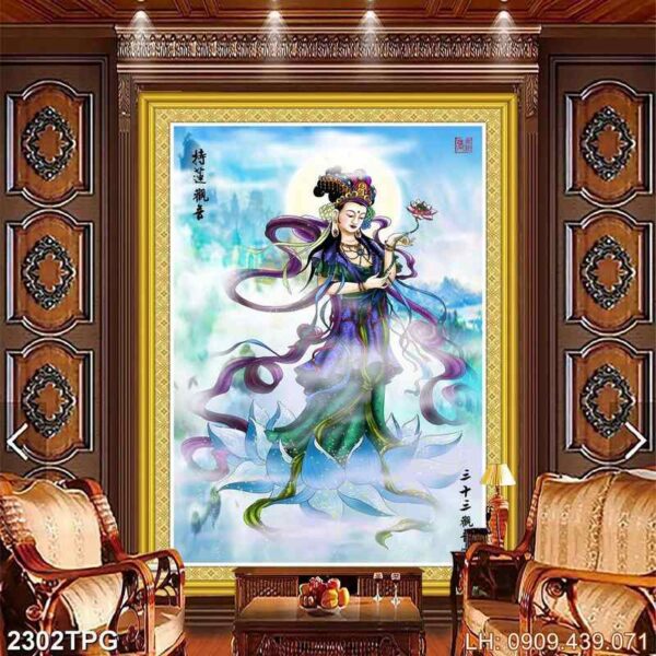 Tranh vẽ Phật uy nghi - 2302PG