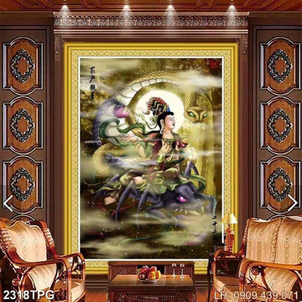 Mẫu tranh đức Phật trang nghiêm - 2318PG