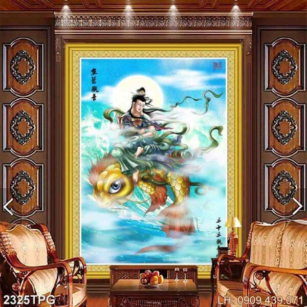 Mẫu tranh tôn giáo Phật trang nghiêm - 2325PG