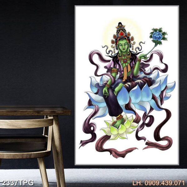 Bức tranh thờ Phật dán kiếng - 2337PG