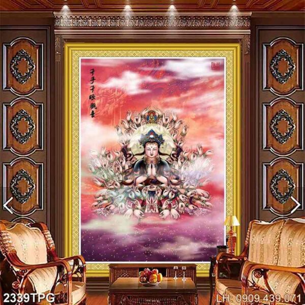 Tranh ảnh tôn giáo Phật in laminate - 2339PG