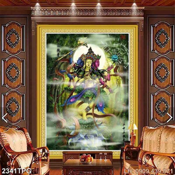 Bức tranh thờ Phật tôn kính - 2341PG