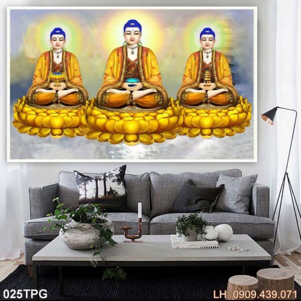 Tranh thờ Phật trang nghiêm - 025PG