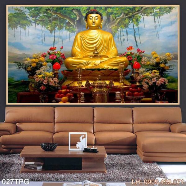 Ảnh đức Phật in tráng gương - 027PG