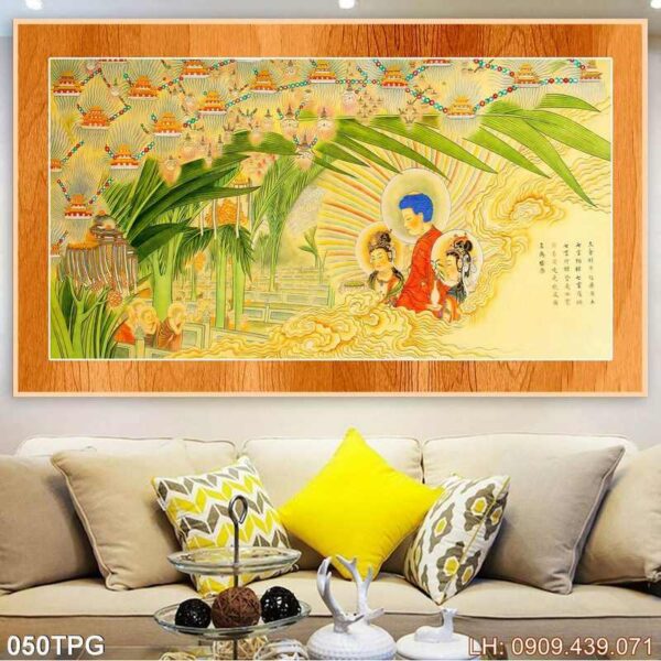 Bức tranh đức Phật dán kính - 050PG
