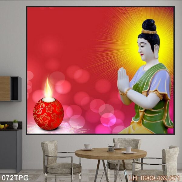 Tranh thờ Phật khổ lớn - 072PG