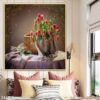 Tranh vẽ bình hoa phòng ngủ - 284BH