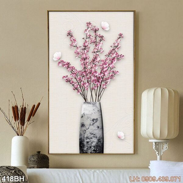 Tác phẩm bình hoa tĩnh vật - 418BH