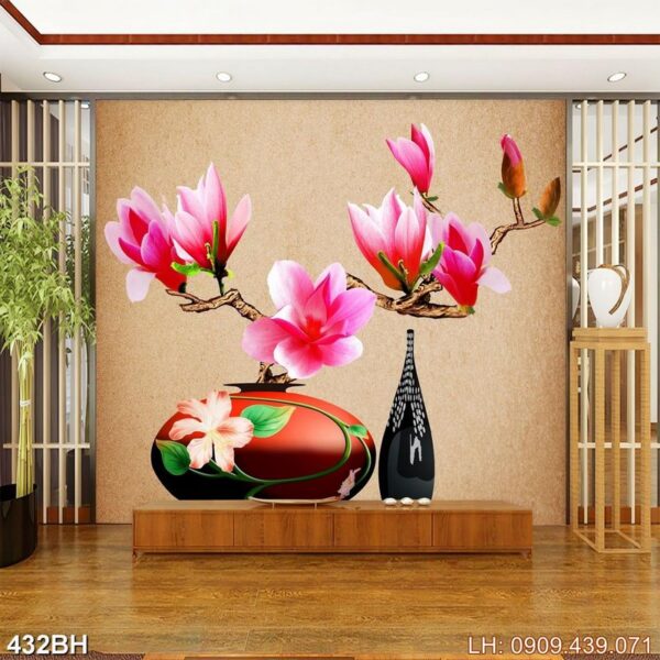 Tranh bình hoa tĩnh vật - 432BH
