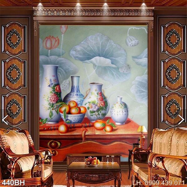 Bức tranh bình bông ấn tượng - 440BH