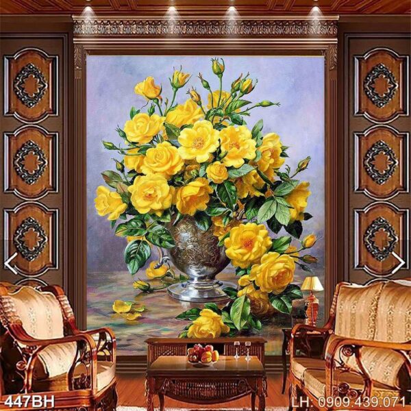 Tranh bình hoa tĩnh vật - 447BH