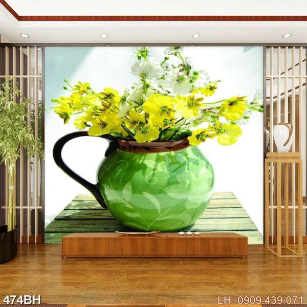 Bức tranh lọ hoa đẹp - 474BH