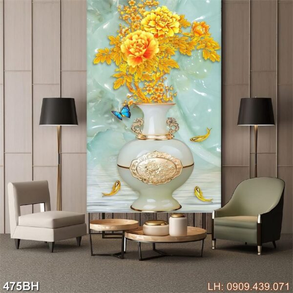 Tranh chiếc lọ hoa đẹp - 475BH