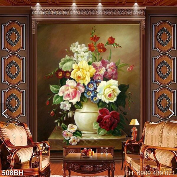 Tác phẩm lọ hoa phòng khách - 508BH