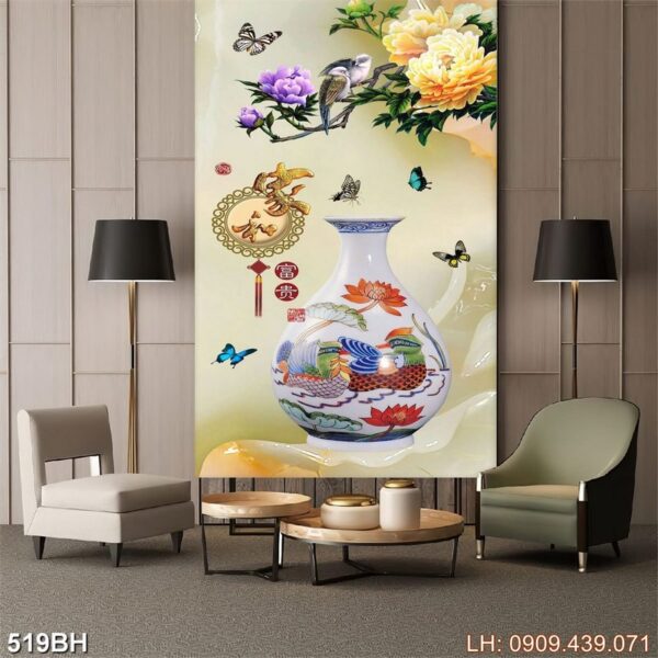 Bức tranh chiếc lọ hoa cổ - 519BH