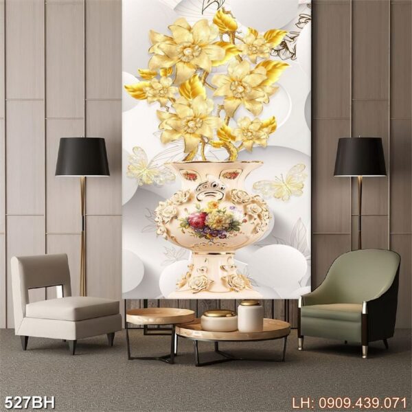 Tranh chiếc lọ hoa ấn tượng - 527BH