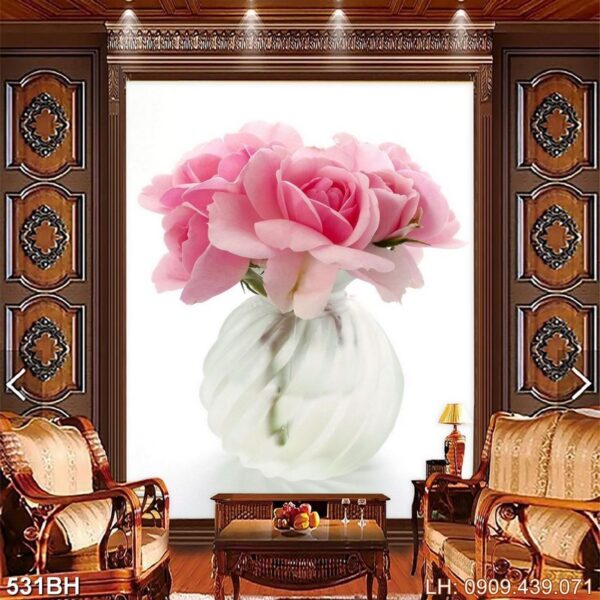 Tranh bình bông cổ - 531BH