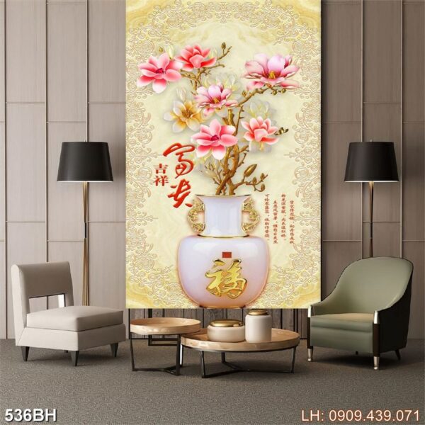 Tranh chiếc lọ hoa phòng ngủ - 536BH