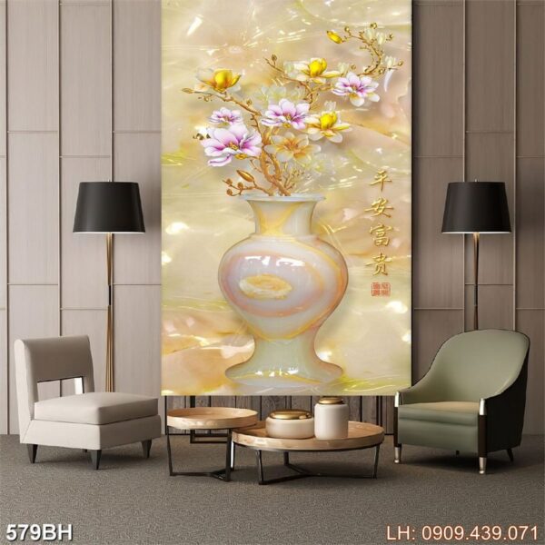 Tranh bình hoa tĩnh vật - 579BH