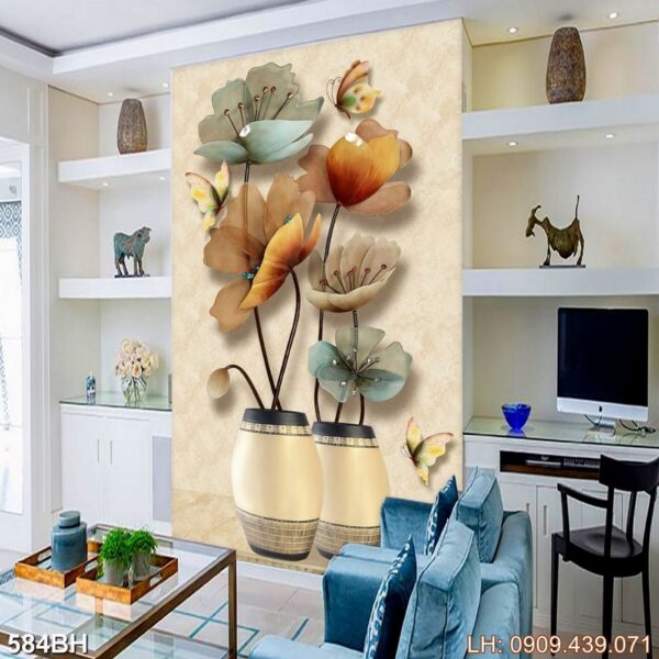 Tranh ảnh bình hoa tĩnh vật - 584BH